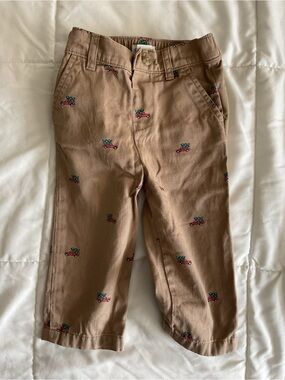 Crewcuts Khaki Printed Truck Chino Pants